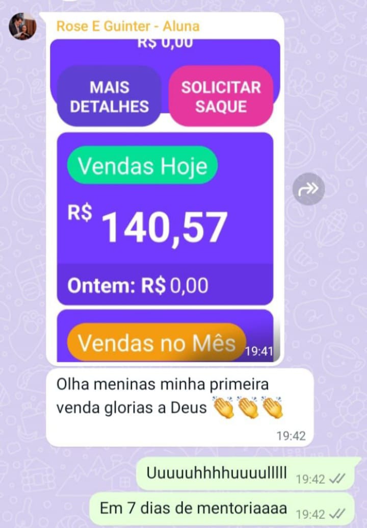 Depoimento Rose - Primeira venda